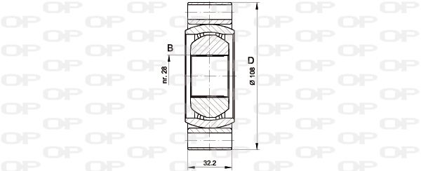 OPEN PARTS Nivelsarja, vetoakseli CVJ5415.20